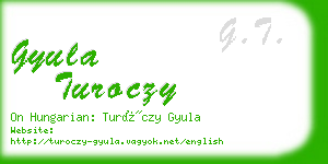 gyula turoczy business card